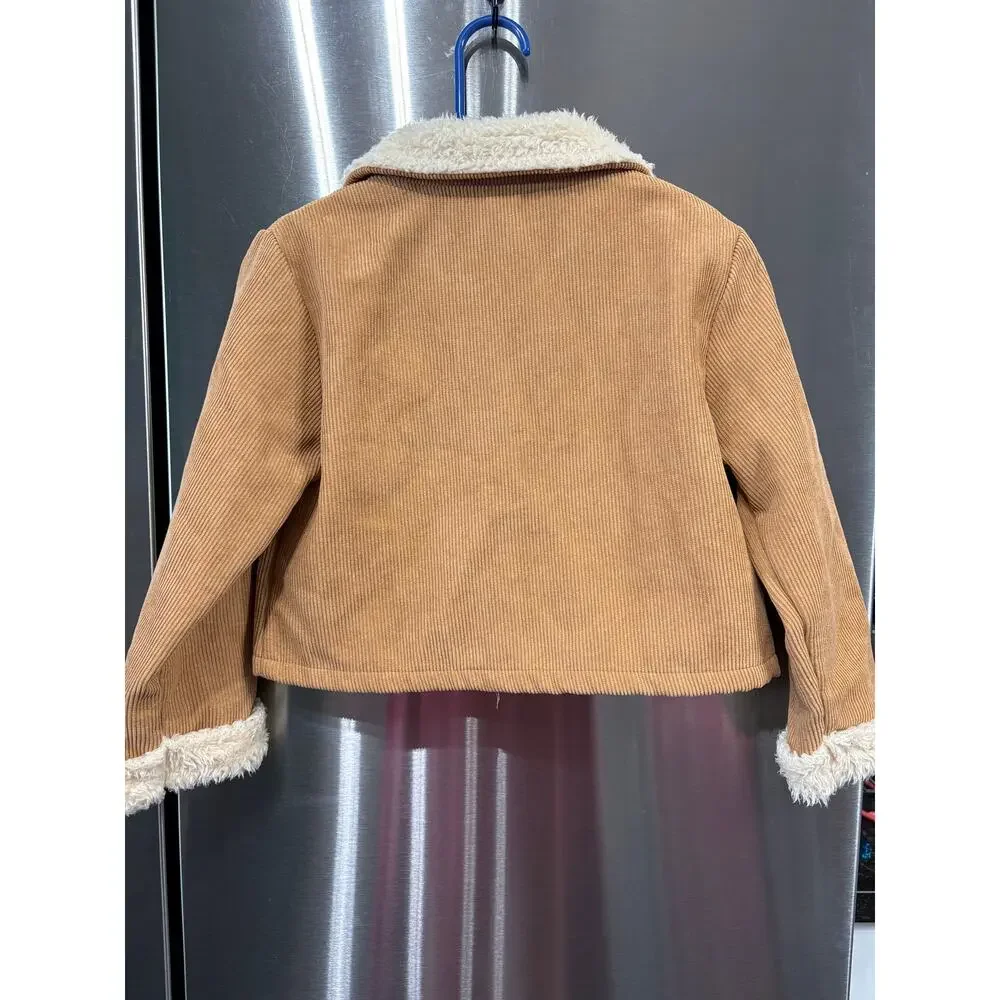 *LAST CHANCE SALE ITEM*  Brown Winter Coat w/ Fur Cuffs and Collar - SHEIN - 6